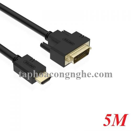 Unitek 97161 Y-C220A 24+1 5M Màu Đen Cáp chuyển Hdmi sang Dvi 30097161